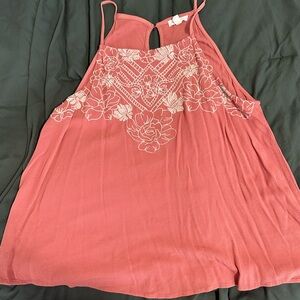Floral Coral Women's Top